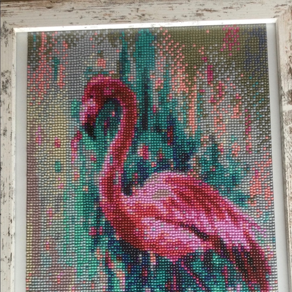 5 D beaded art “Flamingo “